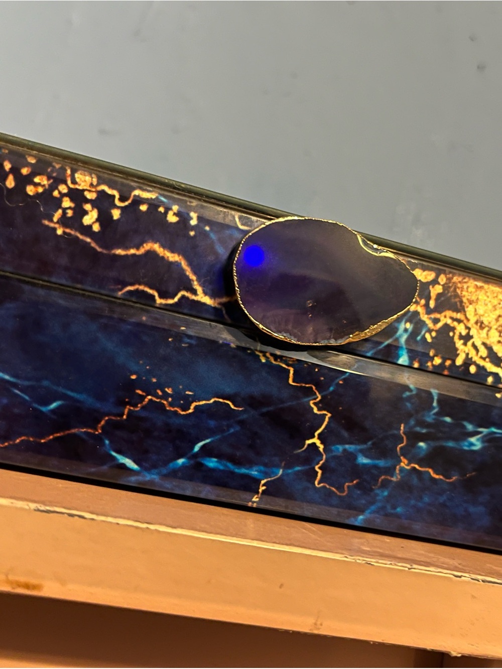 Blue and Gold Marble Box